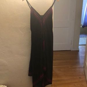Black maxi dress with front draw string.